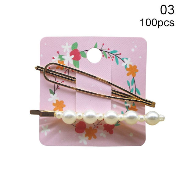 100 kpl/erä Hiusneula Pakkauskortti Voimapaperikortti 100 KPL 03 100pcs 03