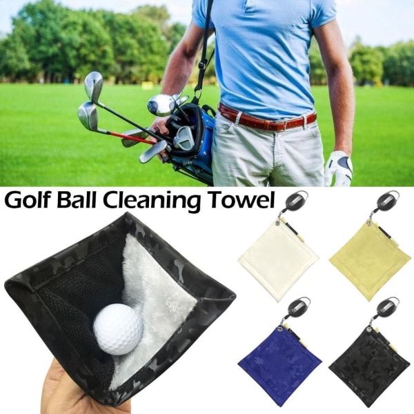 Golfball rengjøringshåndkle tørkeklut GUL Yellow