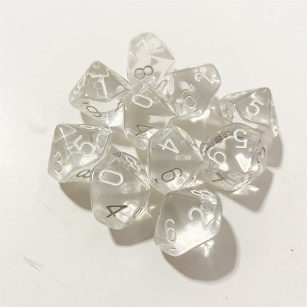 10 Stk/sæt DND Terning Polyhedral Terning BLÅ BLÅ Blue