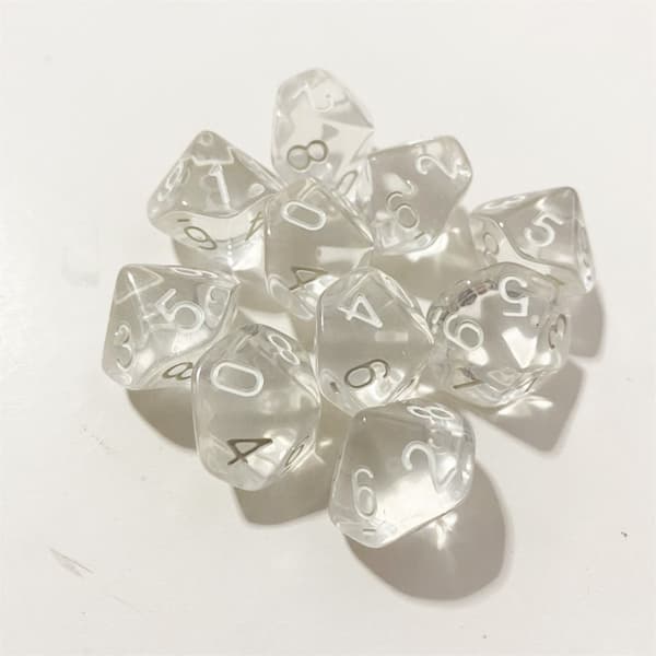 10 Stk/sett DND Terning Polyhedral Terning LILLA LILLA Purple
