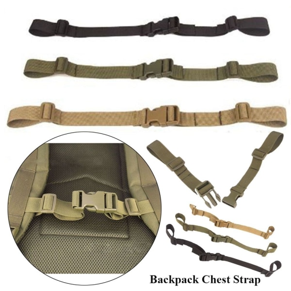 Ryggsäcksbröstrem Justerbar Ryggsäck ARMÉGRÖN Army Green