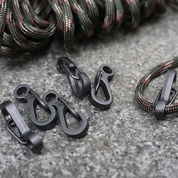 10 kpl kiipeilykarbiini Camping Clip GRAY Grey