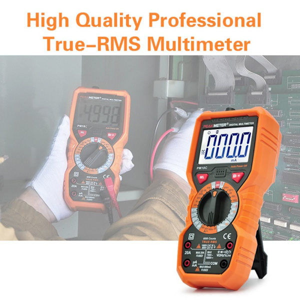Digital Smart Multimeter Transistori Testers 6000 Counts True RMS