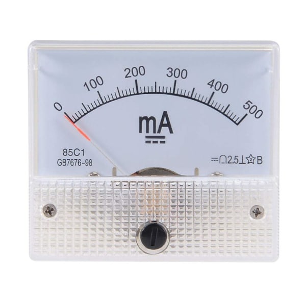 DC Amp Meter Analog Meter 0-500MA 0-500mA