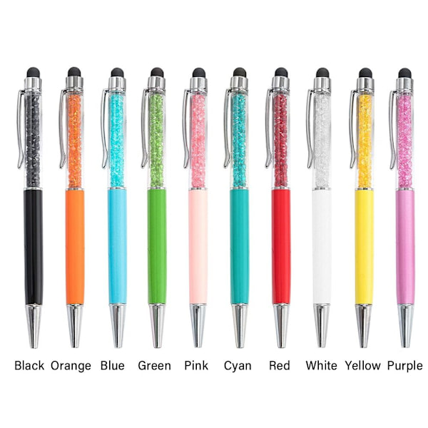 5 STK Kapacitiv Stylus Kuglepen SORT Black
