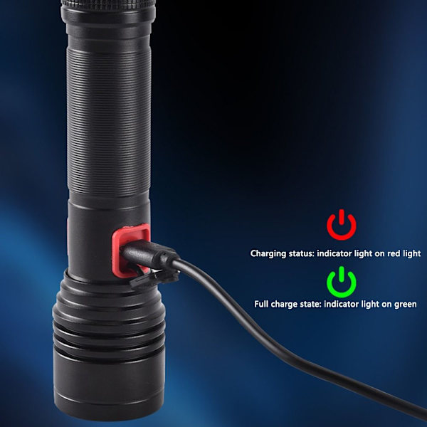 LED-taskulamppu USB -ladattava valonheitin