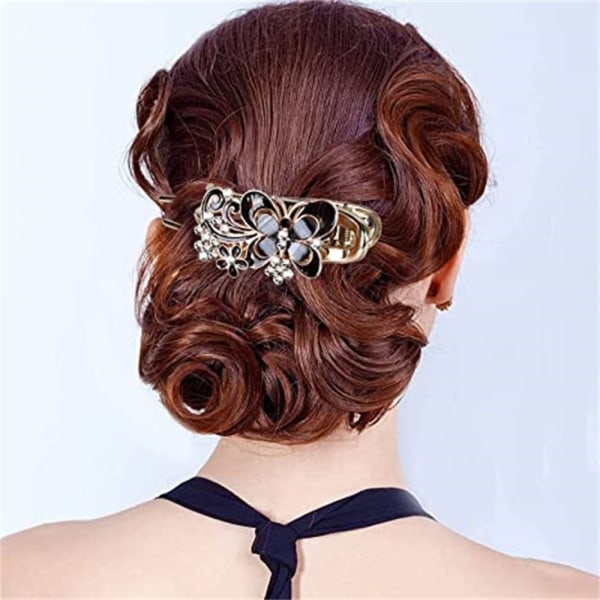 Alligator Hair Clip Rhinestone Butterfly Hair Claw LILLA Purple