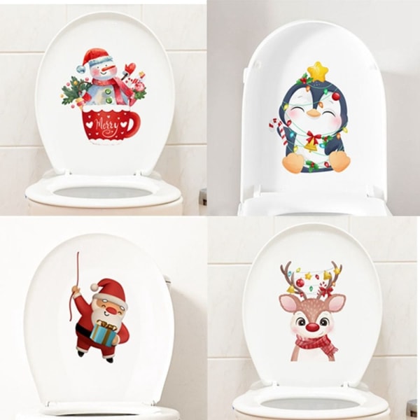 Juletoilet-klistermærke Xmas Wall Decal STIL 1 STIL 1 Style 1