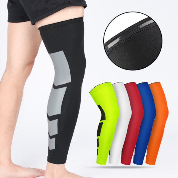 1kpl Compression Leg Sleeve -urheiluhihat BLUE L L Blue L-L