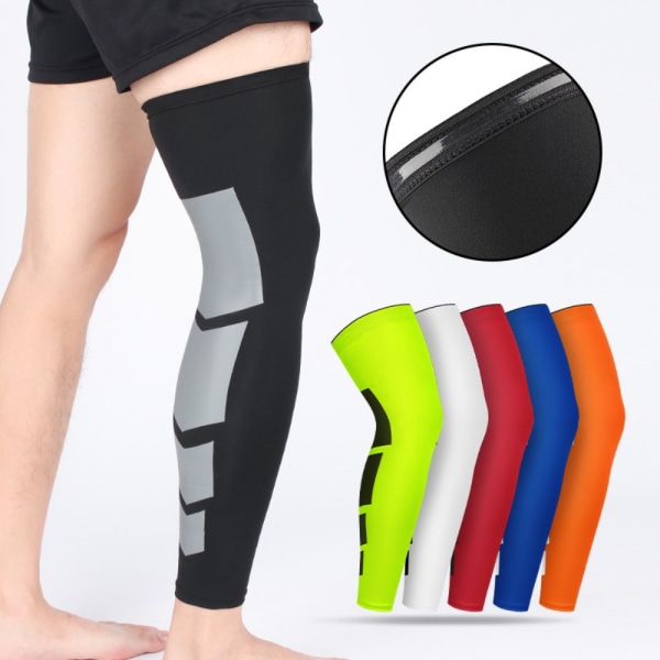 1kpl Compression Leg Sleeve Urheiluhihat PUNAINEN XL XL Red XL-XL