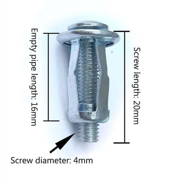 50stk M4 Jekkmutter Kronbladmutter 50STK 50STK 50Pcs