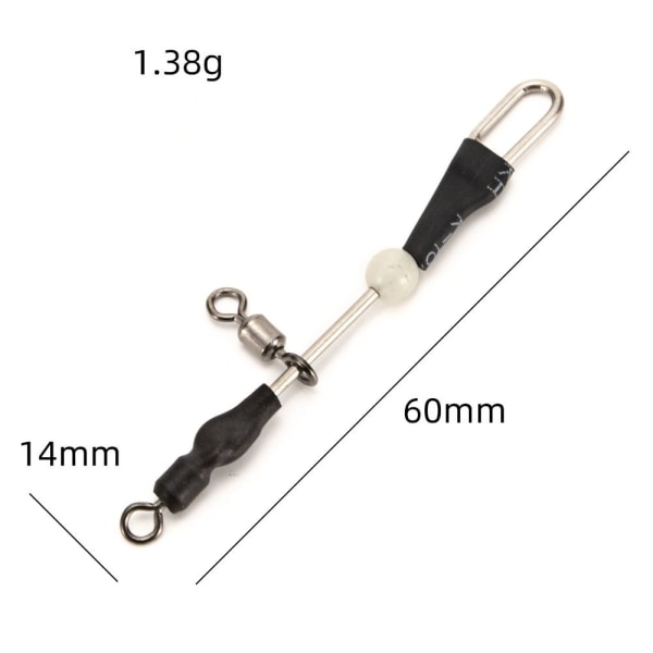 10 STK Fishing Pin Line Connector Rask Krok Ring Rolling