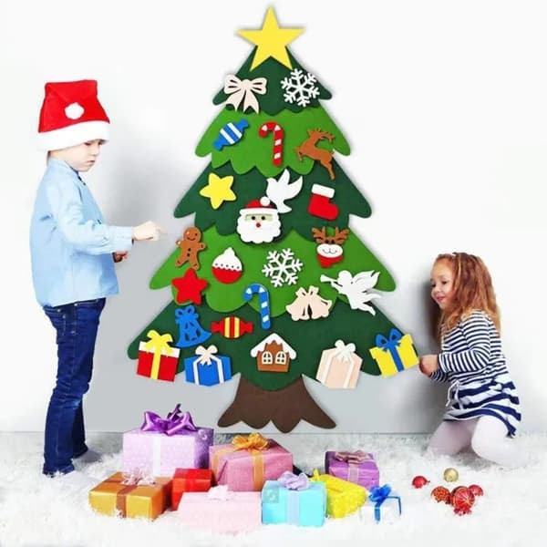 Juletræ i filt julepynt D D D