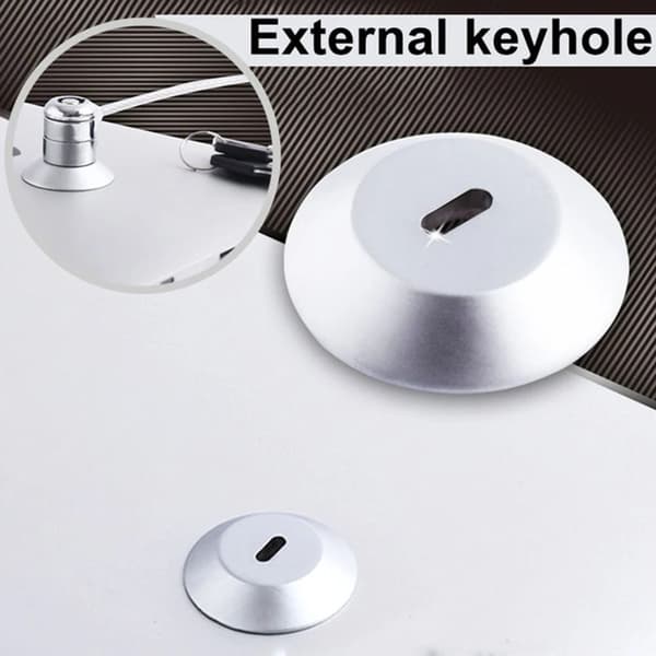 Notebook Lock Nøkkelhull Låsehull SØLV Silver
