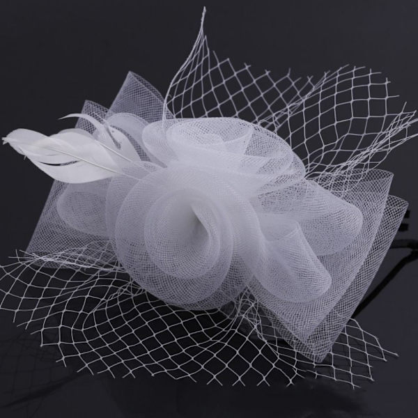 Brude Top Hat Hoved Blomst HVID white
