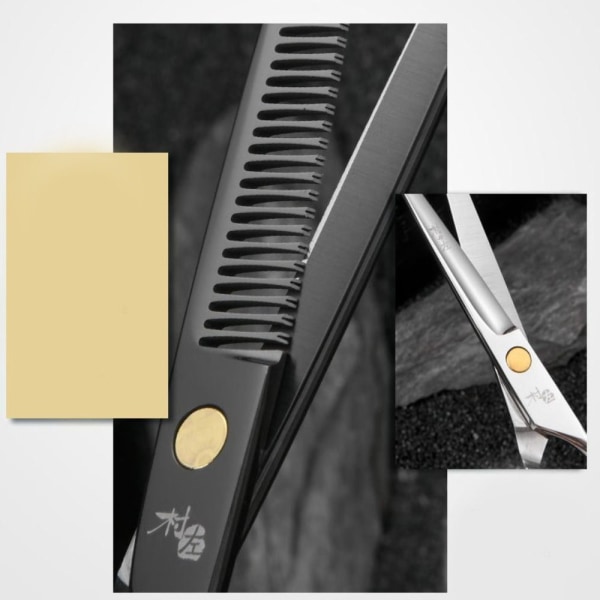 Klipningssaks Hårklippesaks SORT 8STK 8STK black 8PCS-8PCS