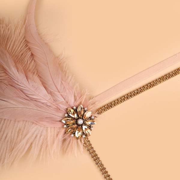 Feather Hair Band Flapper Pandebånd LILLA purple