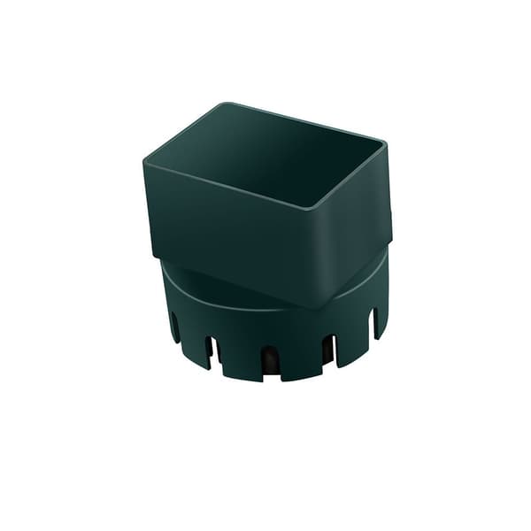 Nedløbsadapter 2x3Tommer SORT 3X4IN black 3x4in