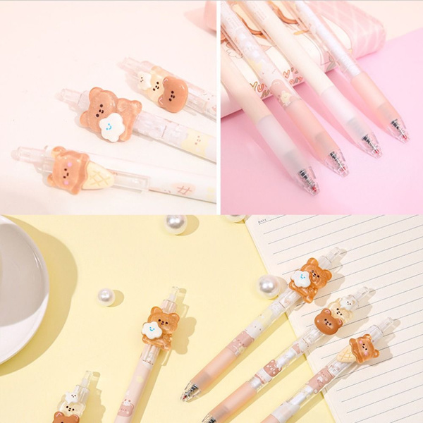 6 STK/Sæt Tryk Neutral Pen Signatur Pen 4 STK-RANDOM 4 STK-RANDOM 4PCS-Random