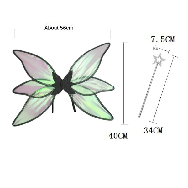 Fairy Wings Princess Dress-Up Wings MUSTA Black