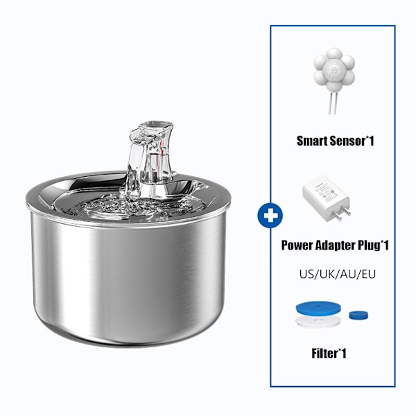 Cat Water Drink Fountain 2L Ultra-tyst automatisk