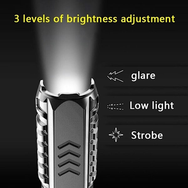 LED Ficklampa Spotlight SVART black