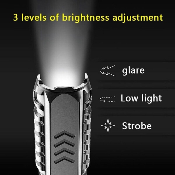 LED lommelygte Spotlight SORT black