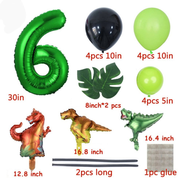 Dinosaurusteema Ilmapallot Sarjakuva Dragon Column 3 3 3