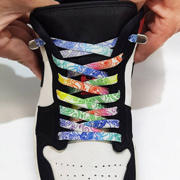 Cashewblomma Platta Skosnören Sneakers Skosnören LILA Purple