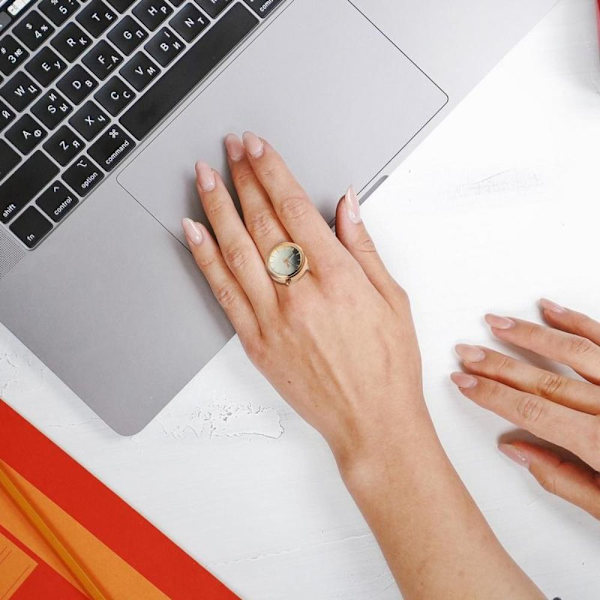 Mini Green Watch Ring Watch ROSE GULD Rose gold