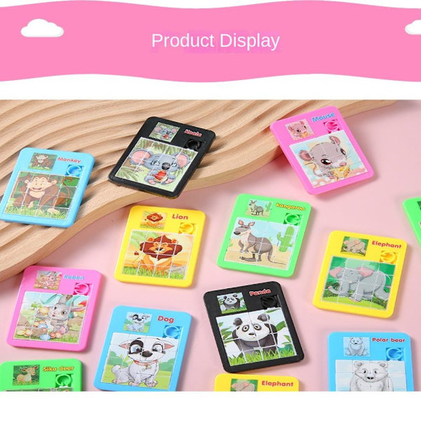 Animal Puzzle Sliding Puzzle Intellektuell leksak
