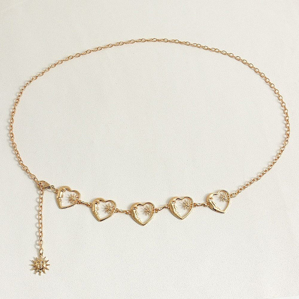 Punk Waist Chain Womans Belt SILVER silver