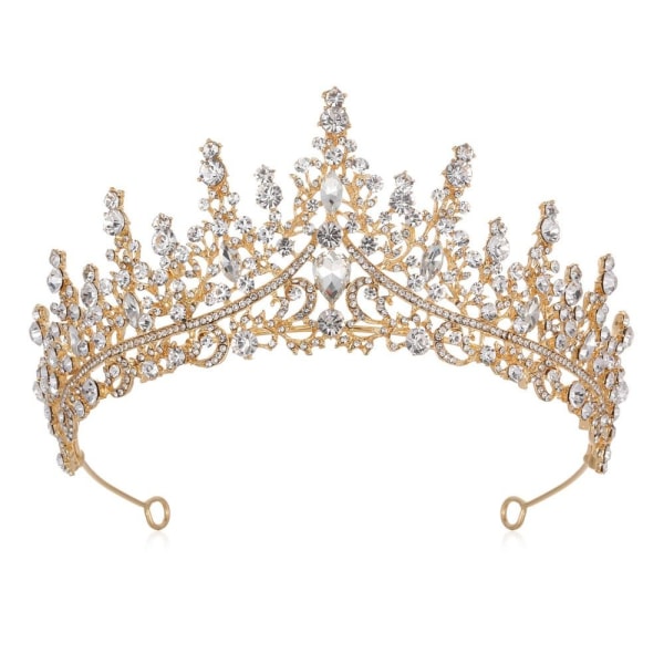 Legering Crown Wedding Tiara Crystal Rhinestone Crown GULL Gold