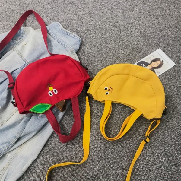 Women Fruit Banana Apple Cross Body olkalaukku KELTAINEN yellow