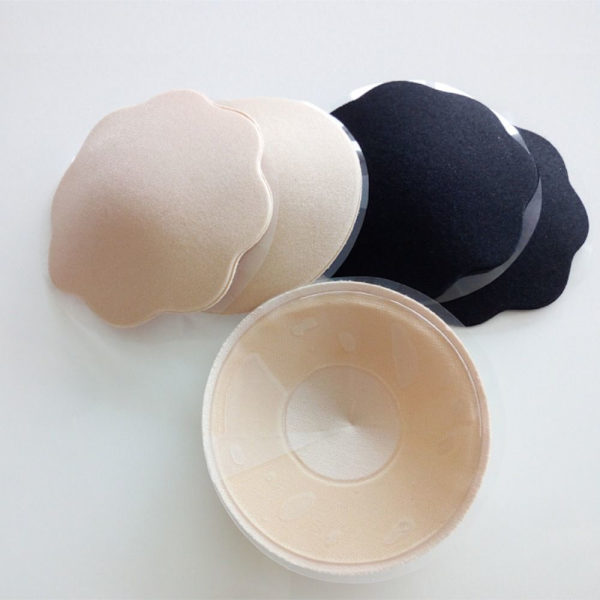 3parin liimarintaliivit silikonirintatarra MUSTA PYÖREÄ black circular-circular