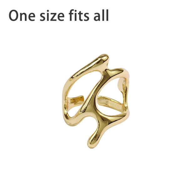 5stk Justerbare Ringe Hule Grene GULD gold