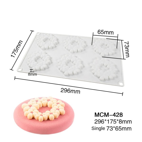 3D Blomsterdekoration Silikone Kageform 02 02 02