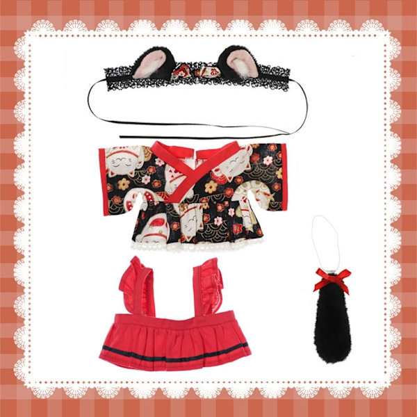Modekläder Kostymer Broderikläder för flickor RÖD&SVART Red&Black Headband Tails-Headband Tails