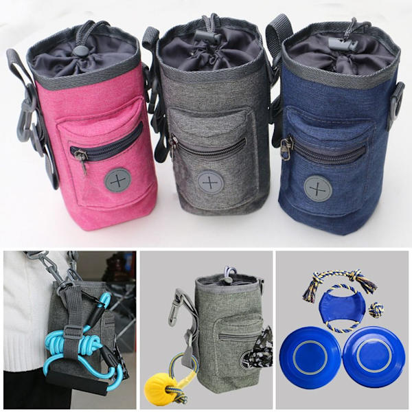 Training Treat Bag Snack Feed Pocket GRÅ grey