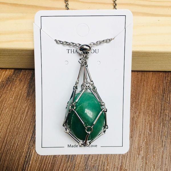 Crystal Holder Cage Necklace Crystal Net Metal Necklace S S