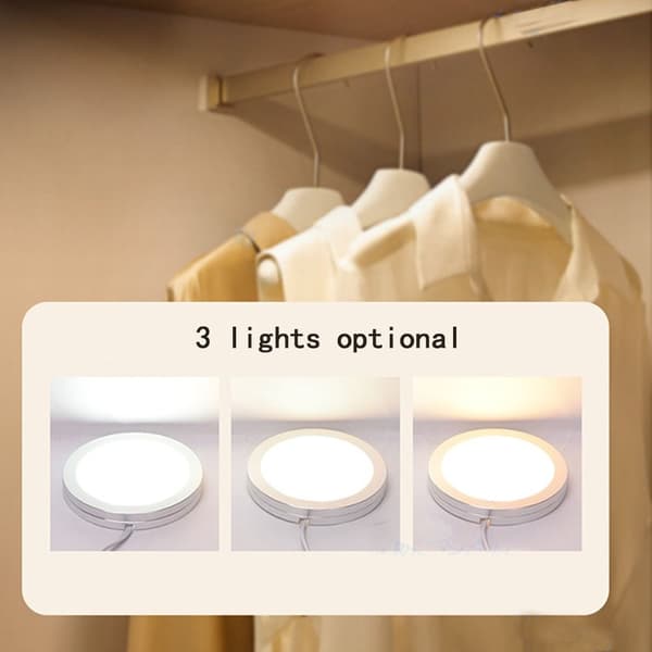 Underskapslys LED Puck Light EU-6STK-HVIT LYS EU-6PCS-White Light