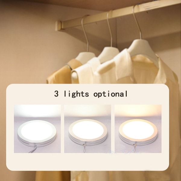 Underskapslys LED Puck Light UK-3PCS-WHITELIGHT UK-3PCS-WhiteLight