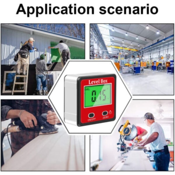 LCD Digital Inclinometer Gauge Angle Finder Level Box