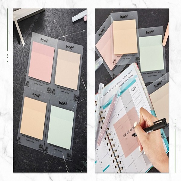 4 pads Self-Stick Notes Note Bookmark Marker Message Stickers