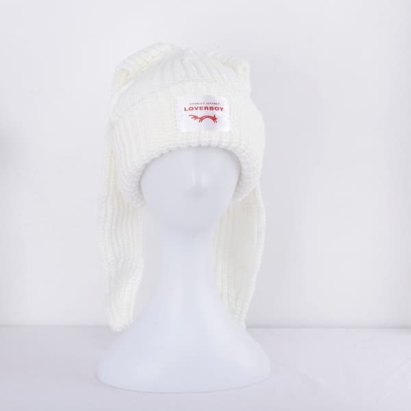 Pitkä Rabbit Ear Brimless Hat PINK pink