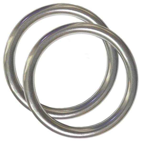 2 Stk Metal Ring O-Ring Pakninger Stor Ring