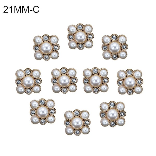 Brocher Pins Rhinestone Button 21MMC C 21MMC