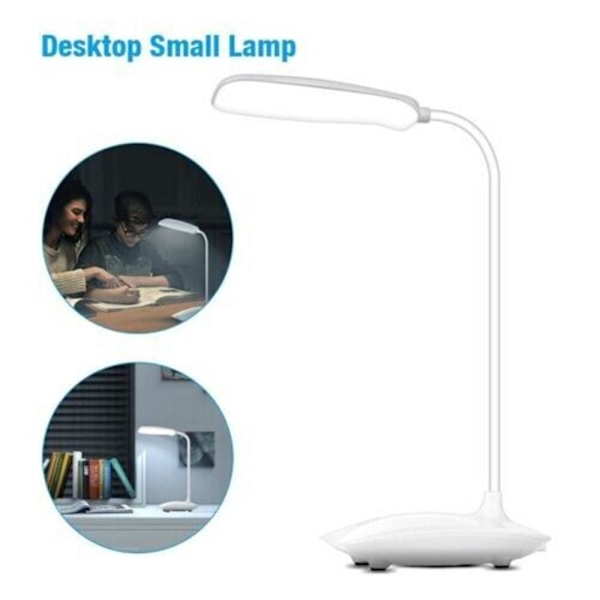 LED skrivbordslampa Läslampa VIT White