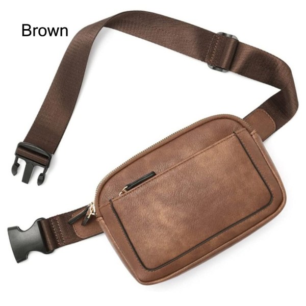 Lær Fanny Packs for Dame Belteveske BRUNN BRUNN Brown