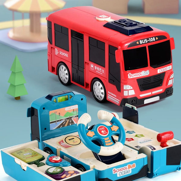 Ohjauspyörä Bus Inertia Bus Toy RED red